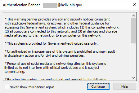 Authentication bar